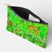 Limoengroene abstracte Cut Sew-tas,Diep groene vre Etui (Open)