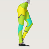 Limoengroene, Blauwgroen en gele Leggings (Rechts)