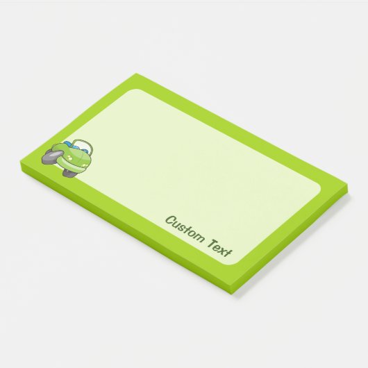 Limoengroene Cartoon Auto Post-it® Notes (Schuin)