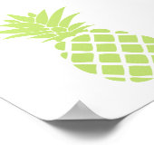 Limoengroene decoratieve ananasvorm poster (Hoek)