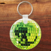 Limoengroene Disco Disco Bal Sleutelhanger (Voorkant)