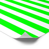 Limoengroene gestreepte patroon poster (Hoek)