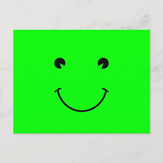 Limoengroene glimlach briefkaart (Voorkant)