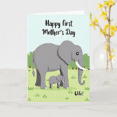 Limoengroene Olifant Kaart (Gele Bloem)