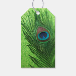 limoengroene pauw cadeaulabel