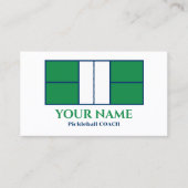  limoengroene realistische pickleball visitekaartje (Voorkant)