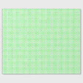 Limoengroene Stippen op Wit Cadeaupapier (Vlak)
