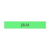 Limoengroene Trouw Monogram Buikbanden Uitnodigingen Wikkel (Vlak)