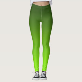 Limoengroene Verlopende Kleur Verlengde Actieve Yo Leggings