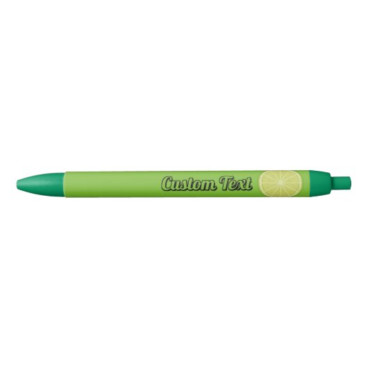 Limoenschijf Blauwe Inkt Pen (Voorkant)