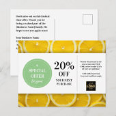 Limoenschijfjes Aangepaste Coupon Korting Briefkaart (Voorkant / Achterkant)