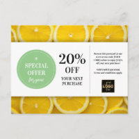 Limoenschijfjes Aangepaste Coupon Korting