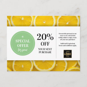 Limoenschijfjes Aangepaste Coupon Korting Briefkaart