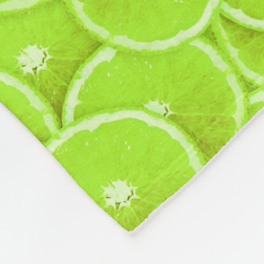 Limoenschijfjes Fleece Deken (Hoek)