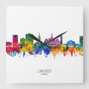 Limoges Frankrijk Silhouet Vierkante Klok