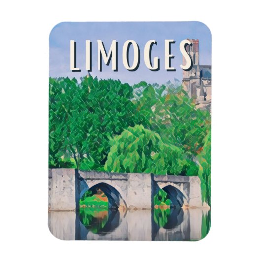 Limoges Photo Vintage Magneet (Verticaal)