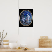 Limoges plaque, waarin Adam en Eva zijn afgebeeld, Poster (Keuken)