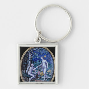Limoges plaque, waarin Adam en Eva zijn afgebeeld, Sleutelhanger