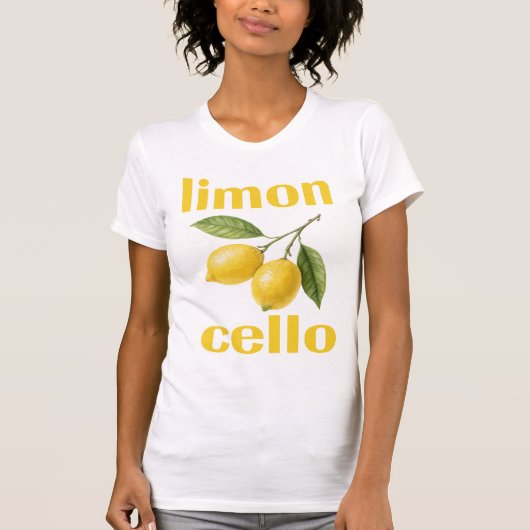 Limon cello T-shirt voor vrouwen en mannen (Voorkant)
