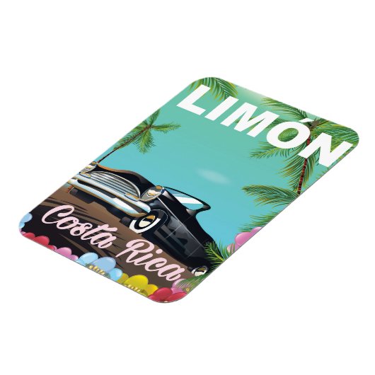 Limón, Costa rican vakantie-poster Magneet (Linkerzijde)