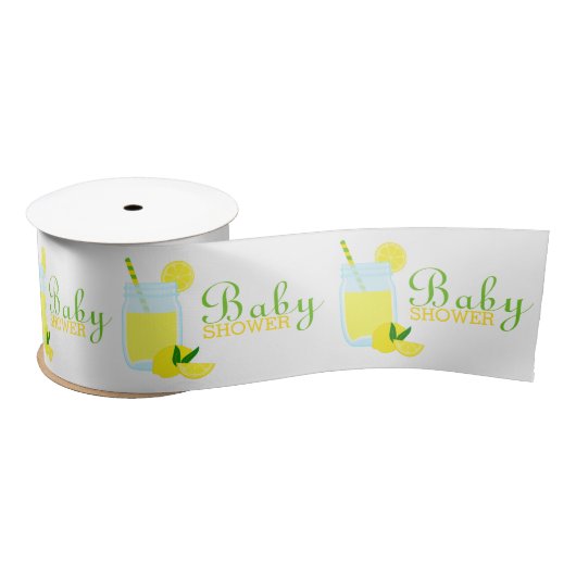 Limonade Baby Shower Satijnen Lint (Spoel)