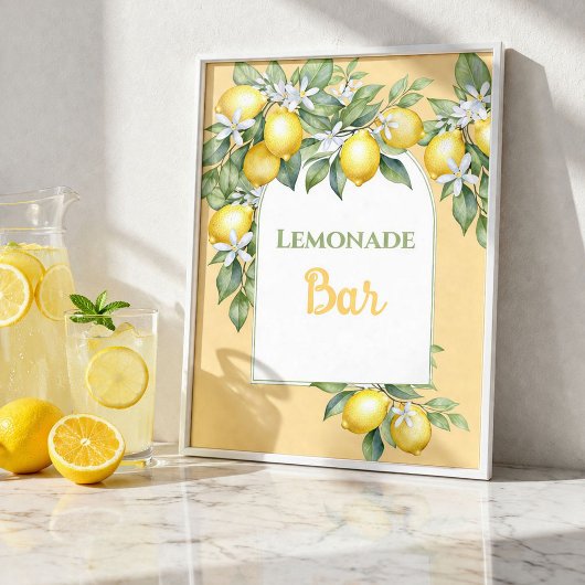 Limonade Bar Geboorteposter Poster