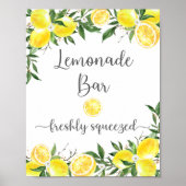 Limonade Bar Groene Gold Bruiloft Aankondiging Bor Poster (Voorkant)