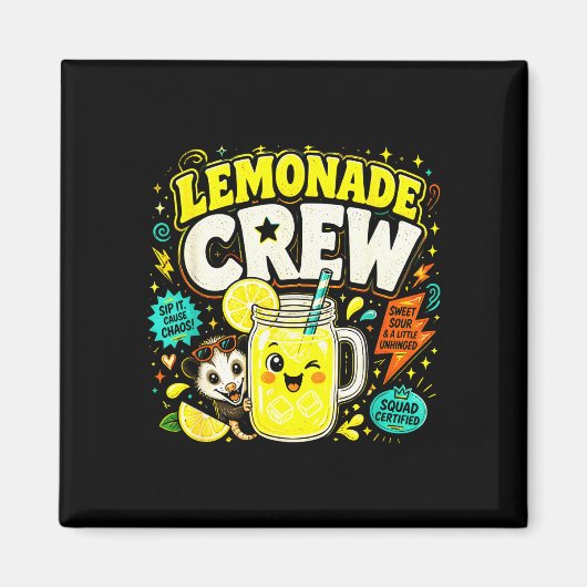 Limonade bemanning grappige schattige kinderen lim magneet (Voorkant)