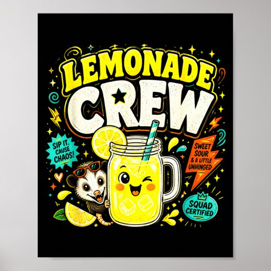 Limonade bemanning grappige schattige kinderen lim poster (Voorkant)