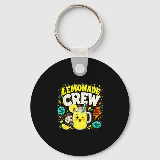 Limonade bemanning grappige schattige kinderen lim sleutelhanger (Voorkant)