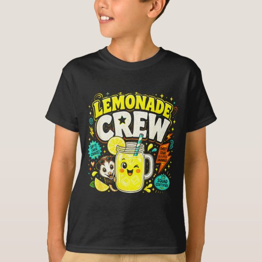 Limonade bemanning grappige schattige kinderen lim t-shirt (Voorkant)