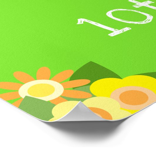 limonade blond haar jongen verjaardag welkom poster (Hoek)