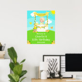 limonade blond haar jongen verjaardag welkom poster (Thuiskantoor)