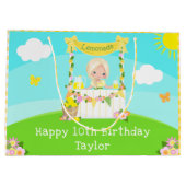 limonade blond haar meisje gelukkig verjaardag groot cadeauzakje (Achterkant)