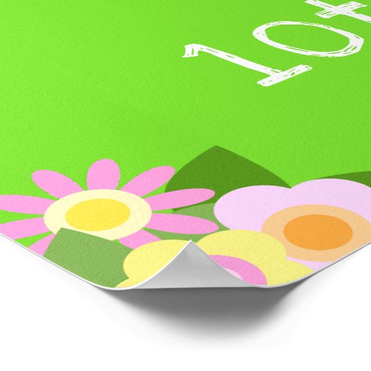 limonade blond haar meisje verjaardag welkom poster (Hoek)