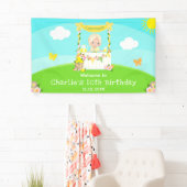 limonade blond haar meisje verjaardag welkom spandoek (Insitu)