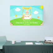 limonade blond haar meisje verjaardag welkom spandoek (Beurs)