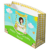 limonade bruin haar meisje gelukkig verjaardag groot cadeauzakje (Achterkant Gekanteld)