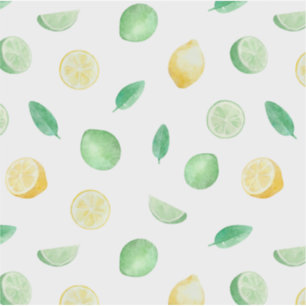 Limonade citroen en groene limoenen waterverfpatro sticker