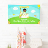 limonade donkere huid jongen verjaardag welkom spandoek (Insitu)