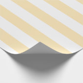 limonade en wit breed horizontaal gestreept cadeaupapier (Hoek)