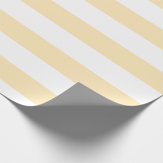 limonade en wit breed horizontaal gestreept cadeaupapier (Hoek)