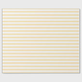 Limonade en wit eenvoudig horizontaal gestreept cadeaupapier (Vlak)