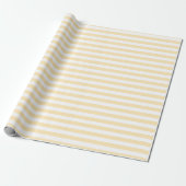 Limonade en wit eenvoudig horizontaal gestreept cadeaupapier (Uitgerold)