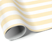 Limonade en wit eenvoudig horizontaal gestreept cadeaupapier (Rol Hoek)
