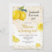 Limonade en zoveel leuke verjaardagsuitnodiging kaart (Voorkant)