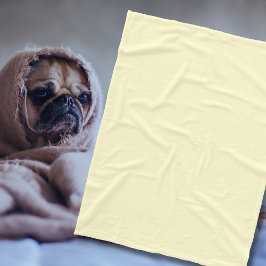 limonade geel effen kleur | Klassiek Elegant Fleece Deken