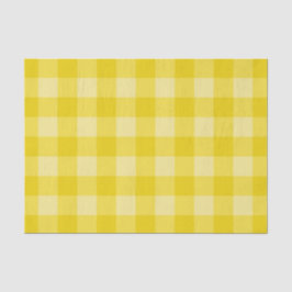 Limonade Geel Helder Schots Geruit Patroon Print Tissuepapier