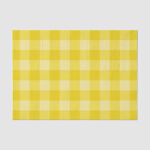 Limonade Geel Helder Schots Geruit Patroon Print Tissuepapier