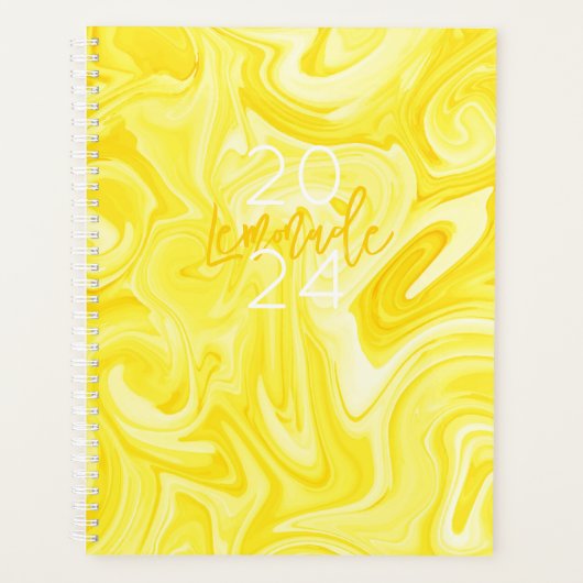 LIMONADE Geel Jaarplanner Preppy Modern Fun Planner (Voorkant)